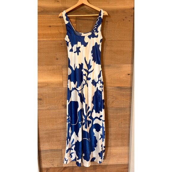 NEW SIR THE LABEL  Blue silk Esme Maxi Dress SIZE 2/ M - Picture 6 of 12